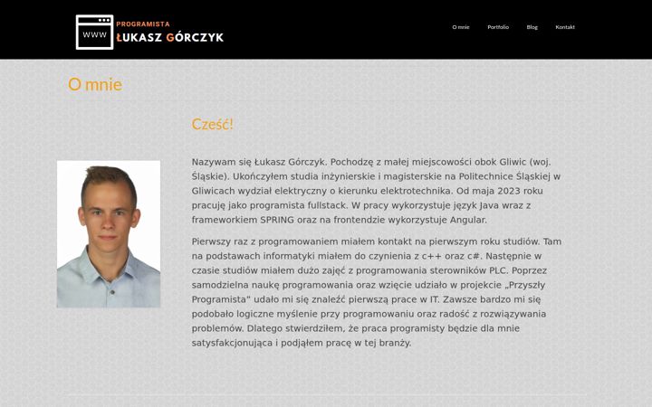 Screenshot of lukaszgorczyk.net.pl