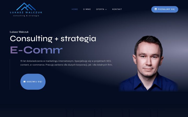 Screenshot of lukaszwalczuk.pl