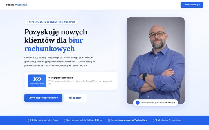 Screenshot of lukaszwaszczuk.pl