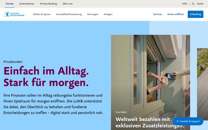 Screenshot of lukb.ch