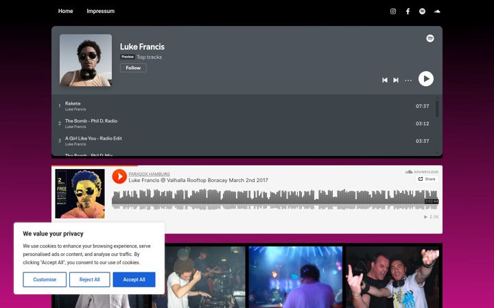 Screenshot of luke-francis.com