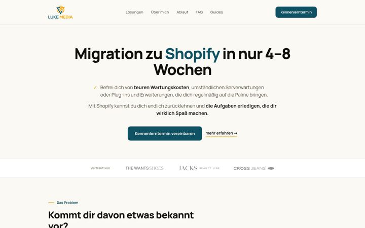 Screenshot of luke-media.de