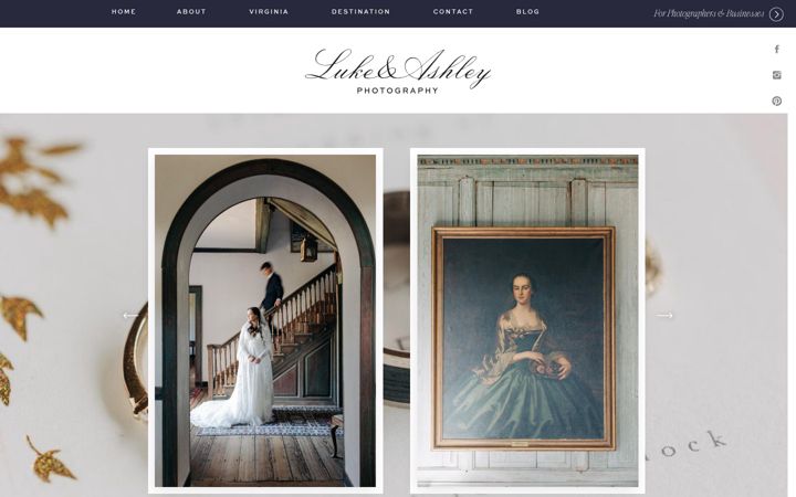 Screenshot of lukeandashley.com