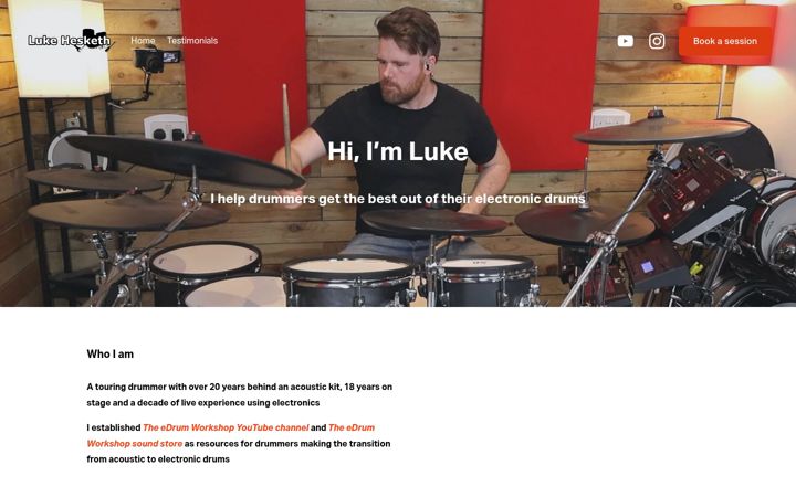 Screenshot of lukehesketh.co.uk