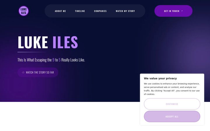 Screenshot of lukeiles.com