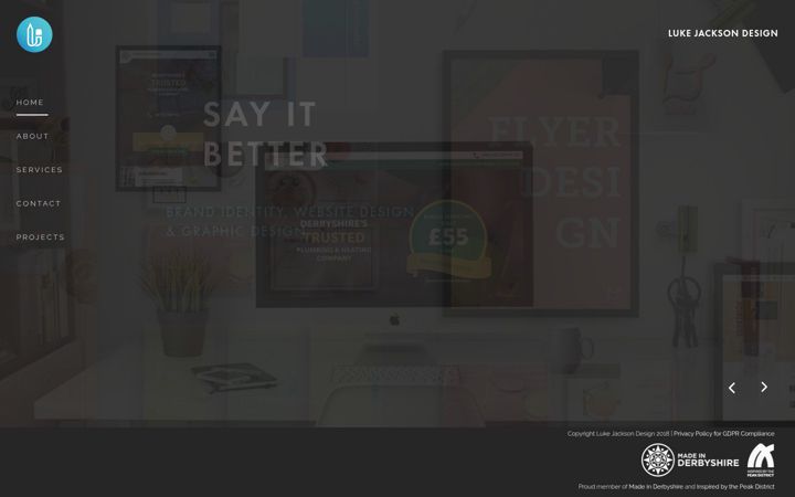 Screenshot ta' lukejdesign.com