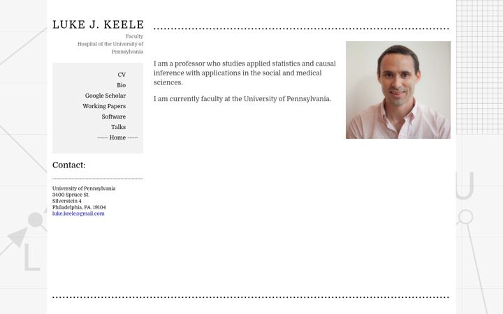 Screenshot of lukekeele.com