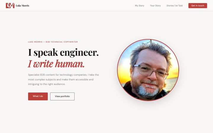 Screenshot of lukewmorris.com