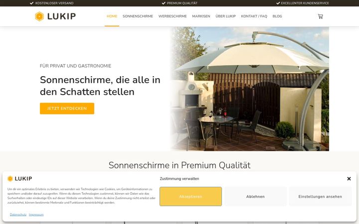 Screenshot von lukip.de
