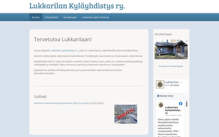 Screenshot of lukkarilankyla.com