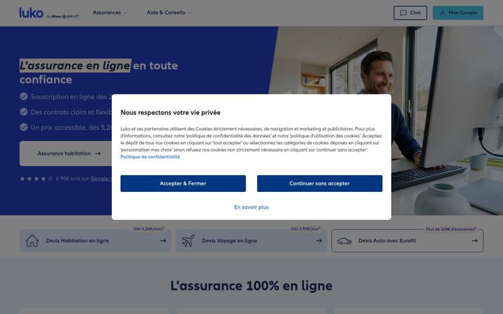 Screenshot of luko.eu