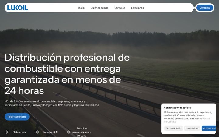 Screenshot of lukoilcombustiblesyderivados.es