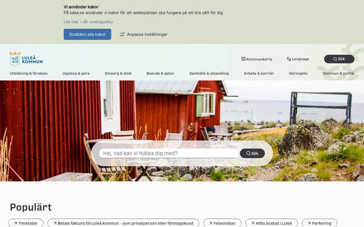 Screenshot of lulea.se