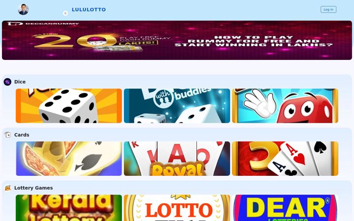Screenshot of lululotto.com