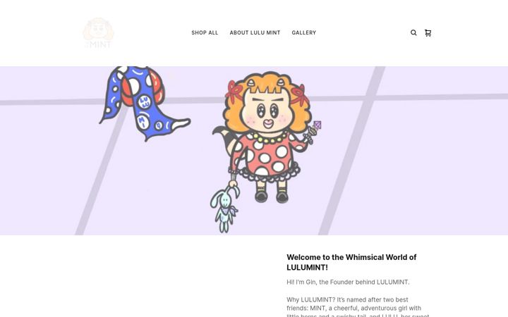 Screenshot of lulumint.co.uk