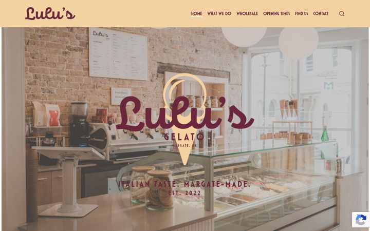 Screenshot of lulusgelato.co.uk