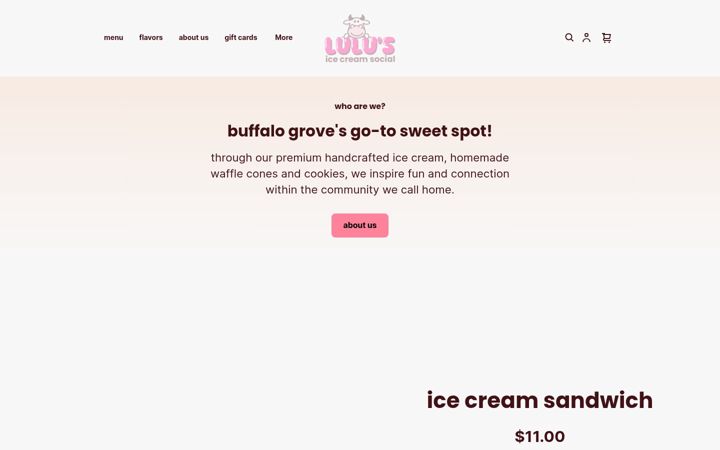 Screenshot of lulusicecreamsocial.com