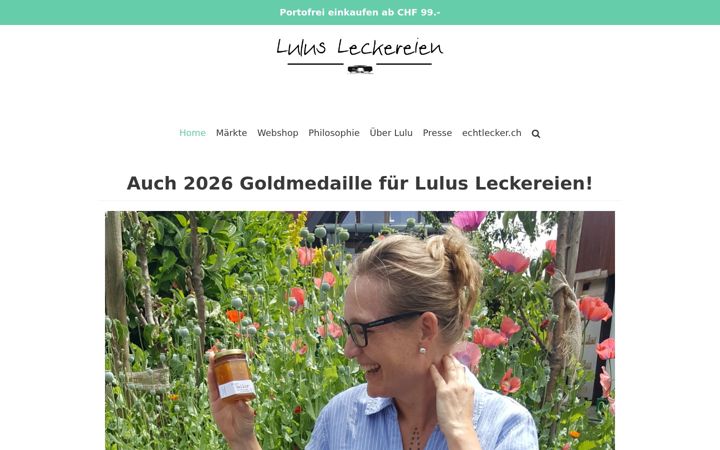 Screenshot of lulusleckereien.ch