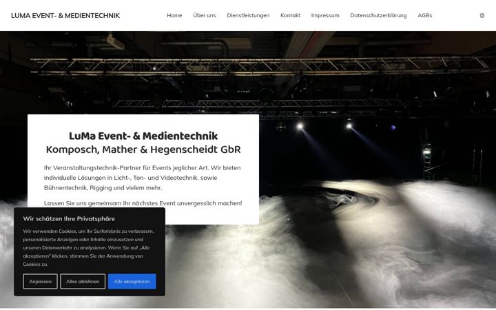 Screenshot of luma-medientechnik.de