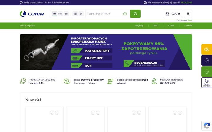 Screenshot of luma.com.pl