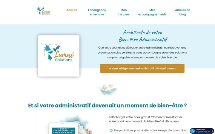 Screenshot of lumaesolutions.fr