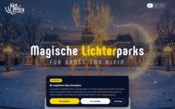 Screenshot of lumagica.de