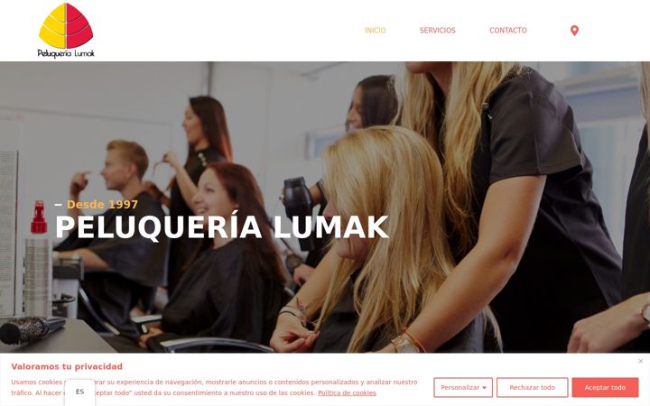 Screenshot of lumakunisex.com