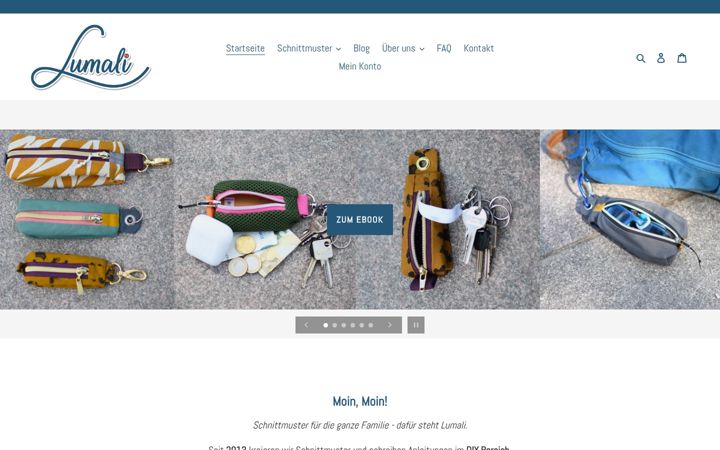 Screenshot of lumali-shop.de