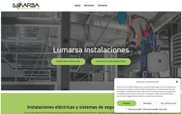 Screenshot of lumarsainstalaciones.com