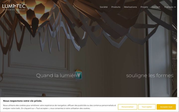 Screenshot of lumatec-group.com