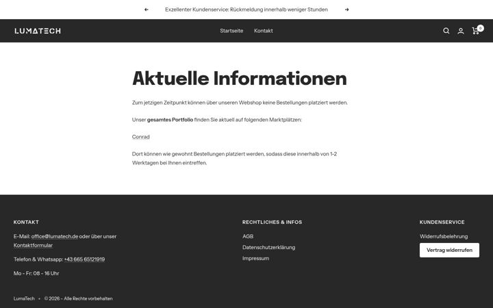 Screenshot of lumatech.de