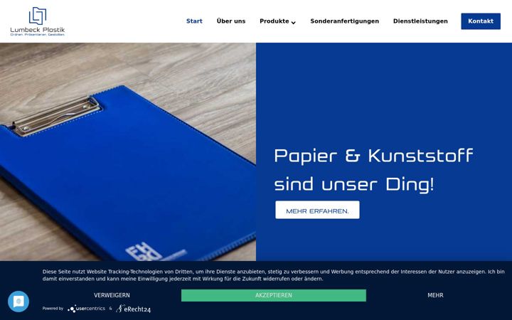 Screenshot of lumbeck-plastik.de