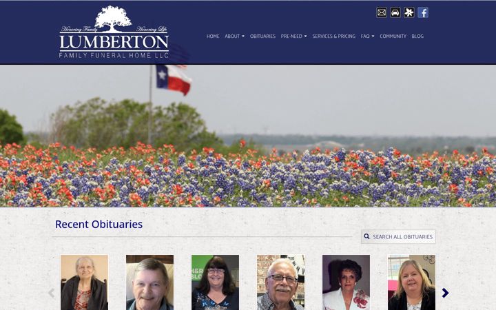 Screenshot of lumbertonfamily.com