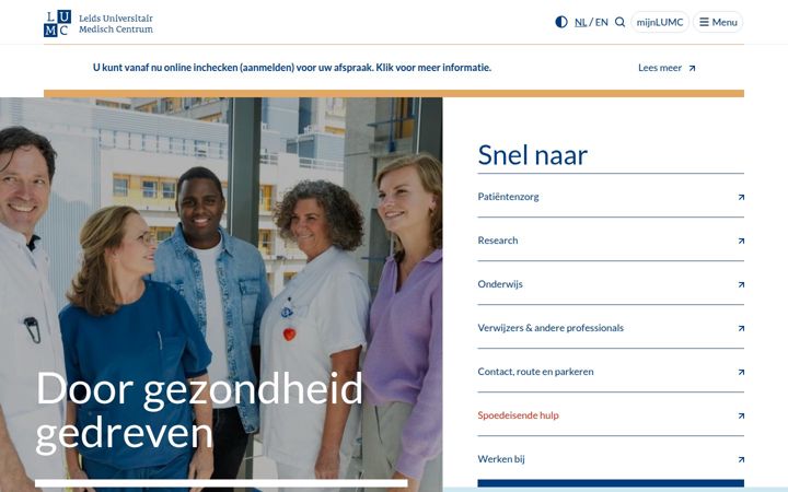 Screenshot of lumc.nl