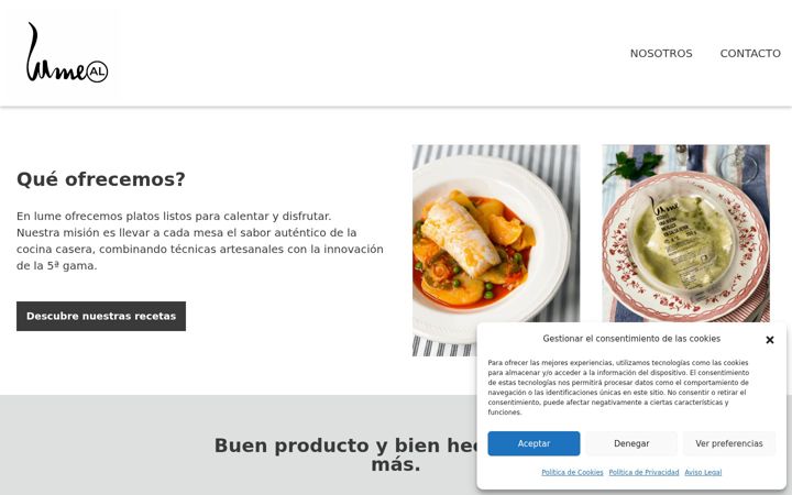 Screenshot of lumealimentacion.com