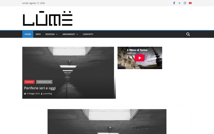 Screenshot of lumemag.it