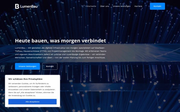 Screenshot of lumenbau.com