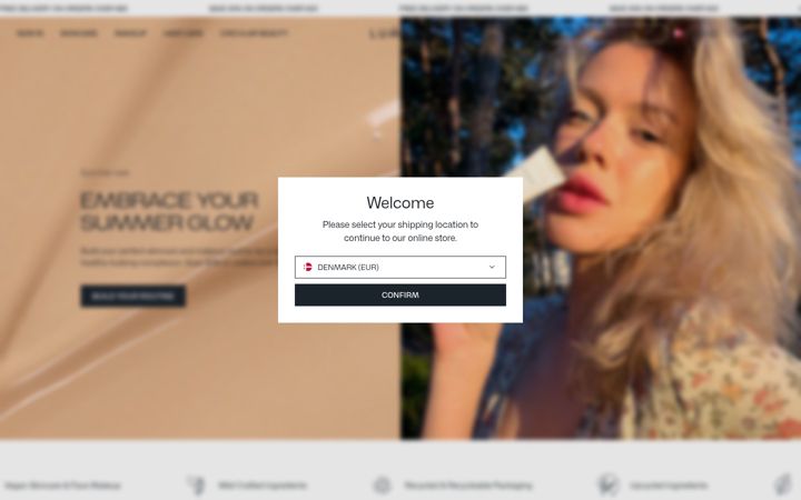 Screenshot of lumene.com
