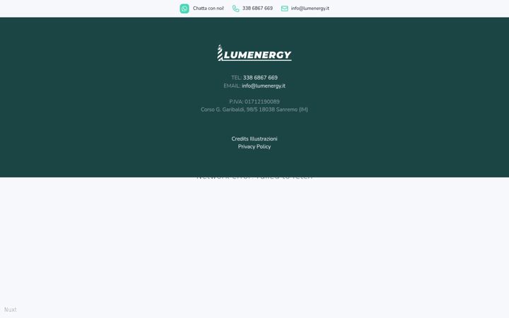 Screenshot of lumenergy.it