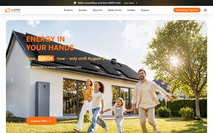 Screenshot of lumenhaus.com