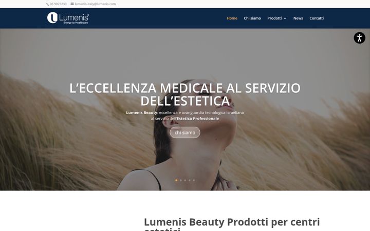 Screenshot of lumenisbeauty.it
