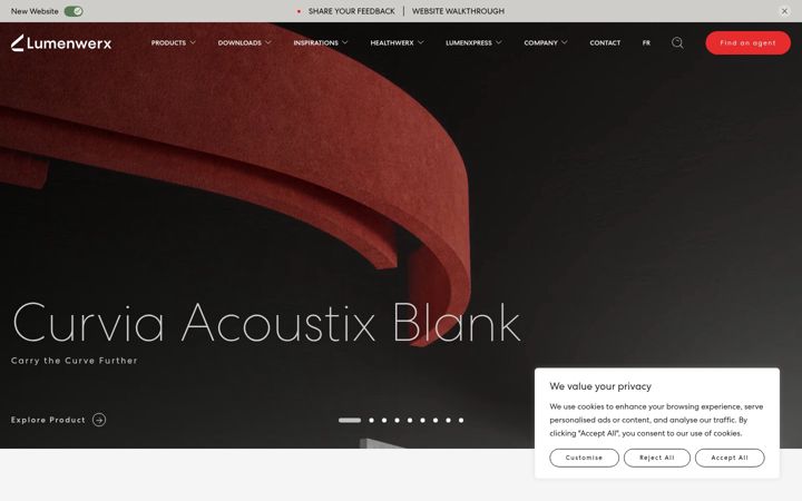 Screenshot of lumenwerx.com