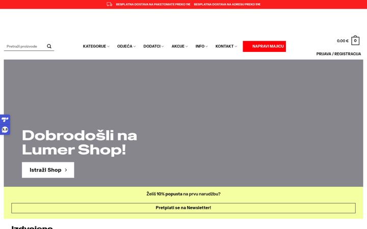 Screenshot of lumer-shop.eu