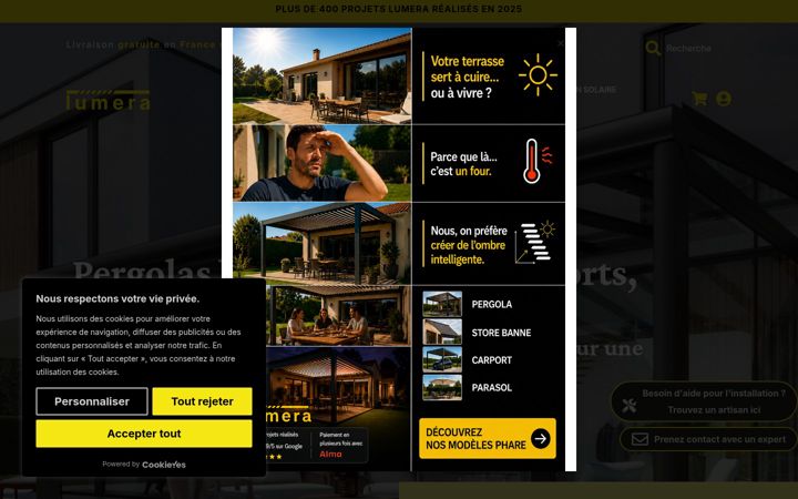 Screenshot of lumera-pergola.com