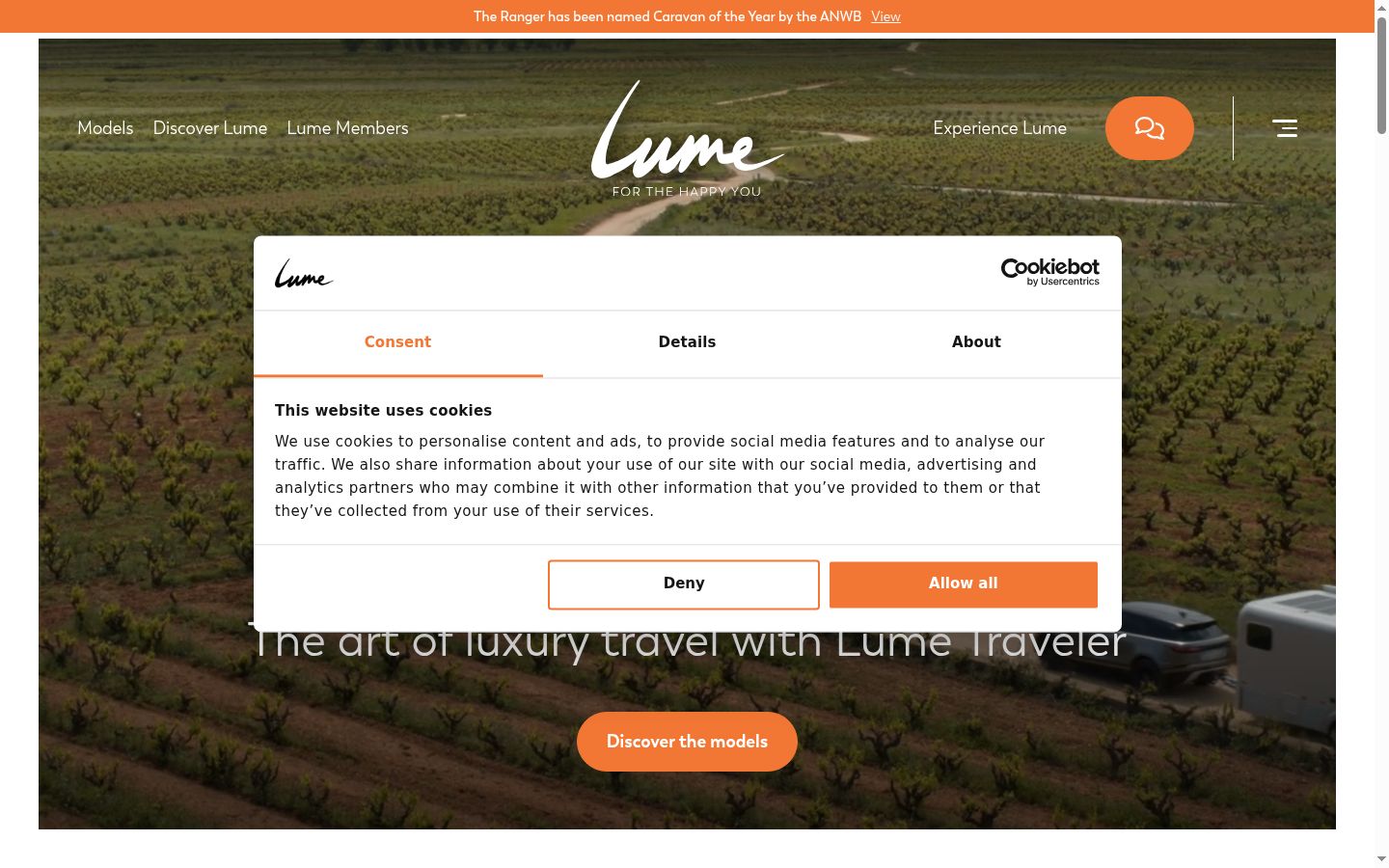 Screenshot tal-banner tal-kunsens muri qabel kwalunkwe interazzjoni