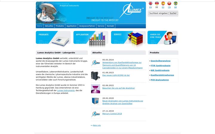 Screenshot of lumexanalytics.de