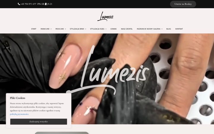 Screenshot of lumezisbeauty.pl