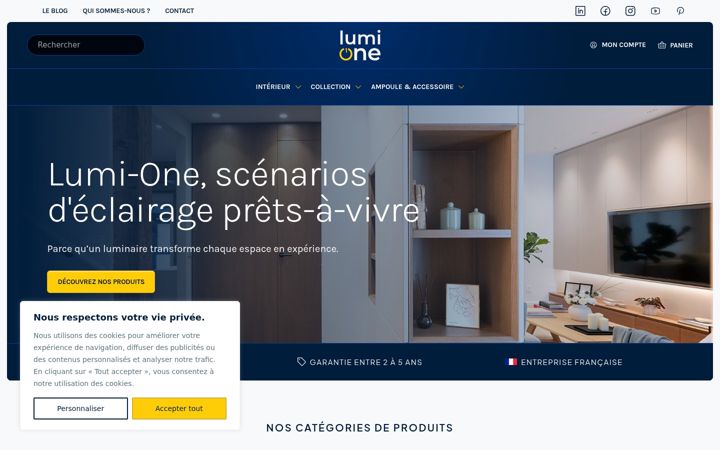 Screenshot of lumi-one.com
