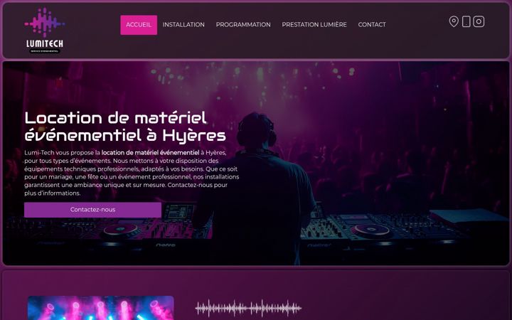 Screenshot of lumi-tech-83.fr