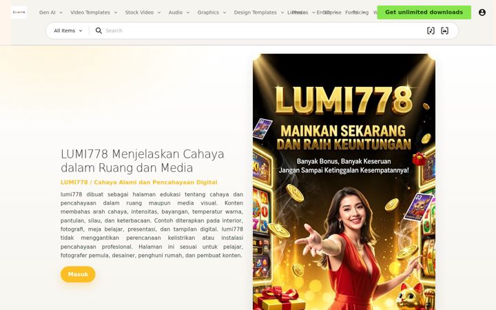 Screenshot of lumi778.com